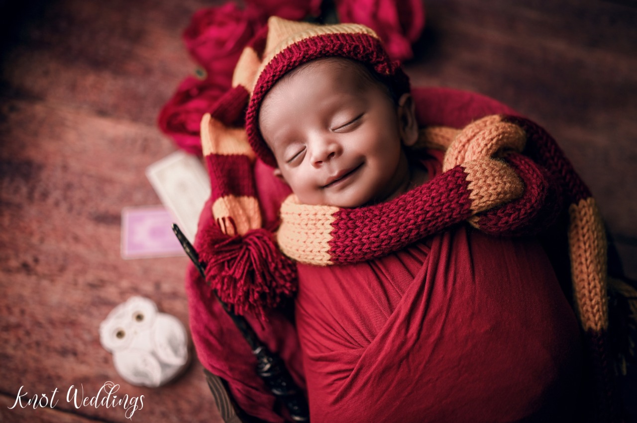 Baby shoot in knot wedding studio
