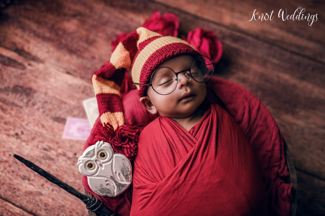 Baby shoot in knot wedding studio