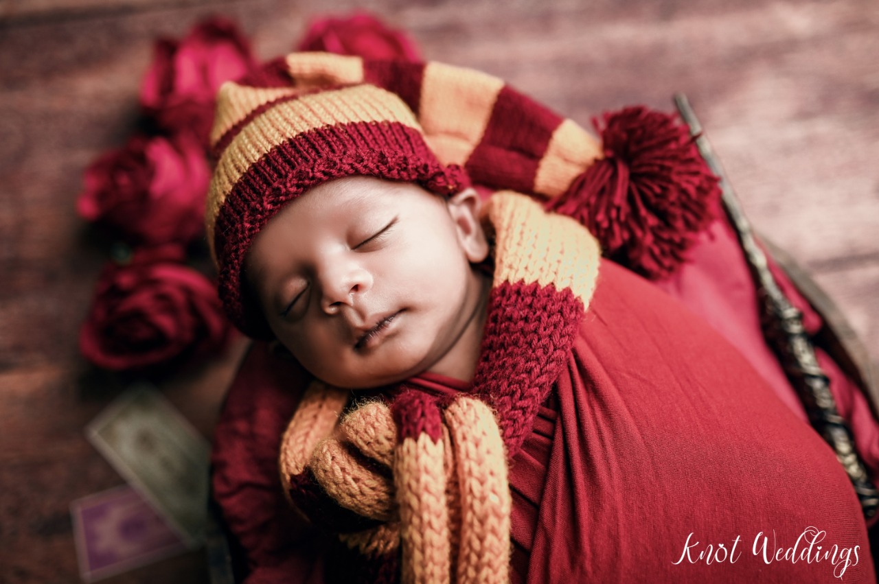 Baby shoot in knot wedding studio