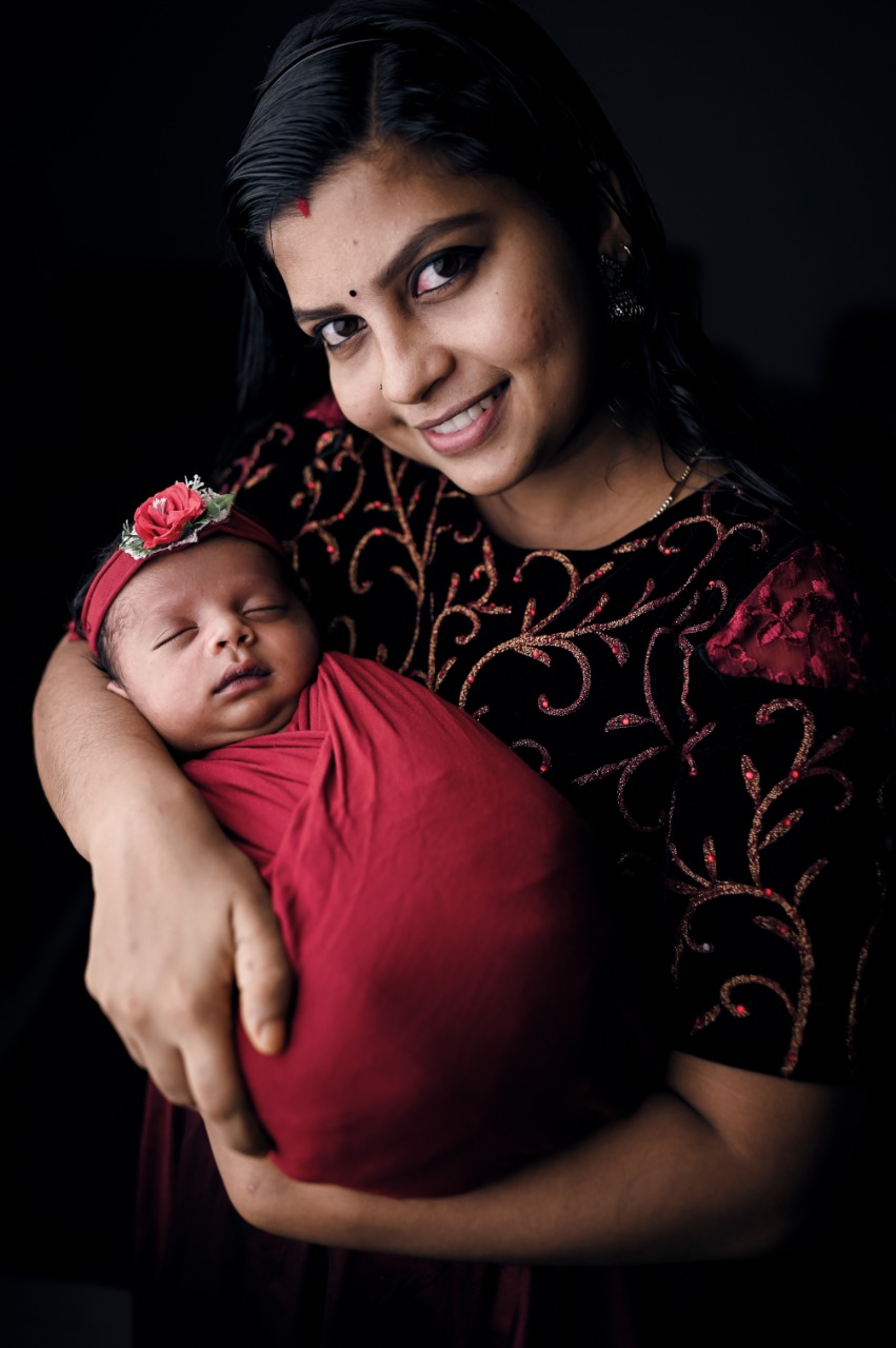 Baby shoot in knot wedding studio